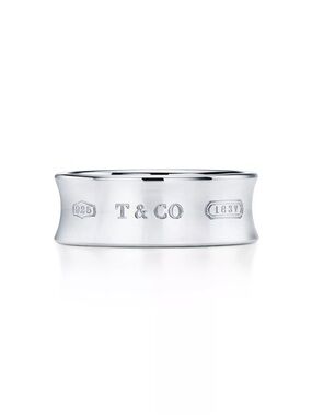 Tiffany & Co. Vintage 1997 1837 Medium Concave Ring Silver Size 6